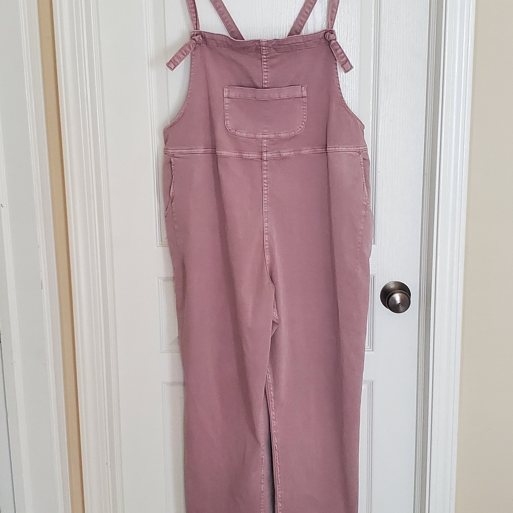 Anthropologie Mauve Jumpsuit with Adjustable Straps